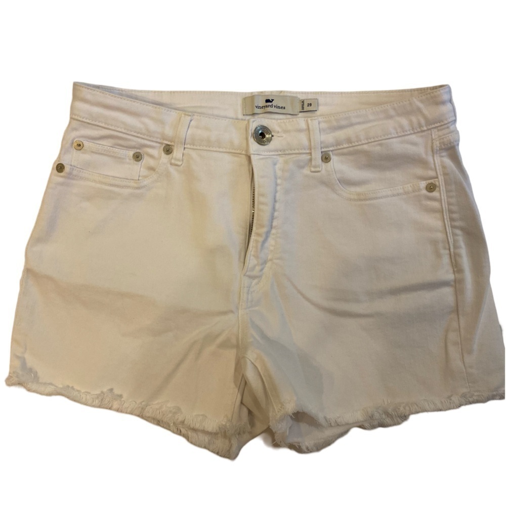 Vineyard Vines White Denim Cut-Offs - Size 29